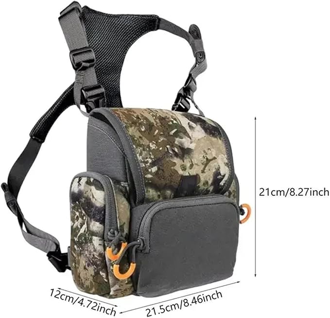 Genérico Compatible For Harness Chest Pack Tactical Adjustable Multipurpose Waterproof Pouch Sturdy Roller Easy to Carry(Army Green)