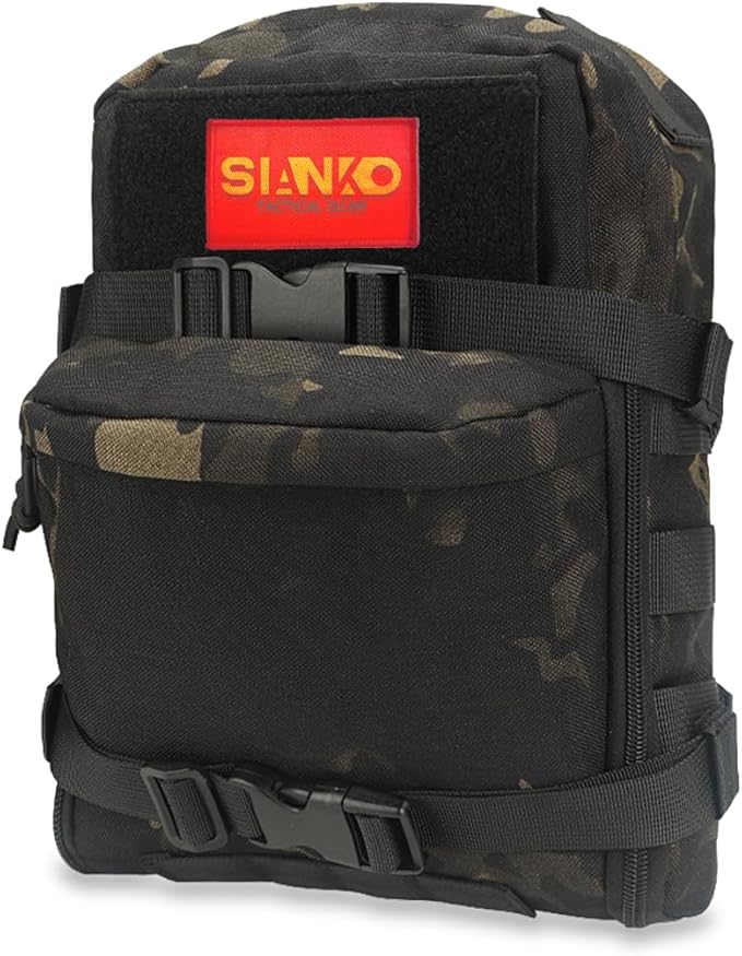 Tactical Vest MOLLE Hydration Backpack Accessory Water Bladder Carrier Sundry Reservoir Bag Lightweight 1000D Nylon Backpack (Multicam/Black)