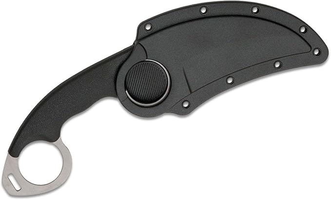 COLD STEEL Double Agent Durable Lightweight Japanese AUS8A Steel Karambit Shape 3 Fixed Blade Tactical Outdoor Hunting Knife Kray-Ex Handle Secure-Ex Sheath