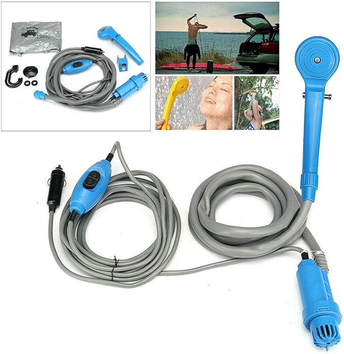 MASO Electric Portable ShowerCamping Shower 12VCar Sprayer Water Spray with Shower Head for Car Garden Outdoor Dog Wash