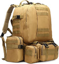 50L Military Backpack 4 in 1 Tactical Molle Rucksack Waist Pack Detachable Backpack