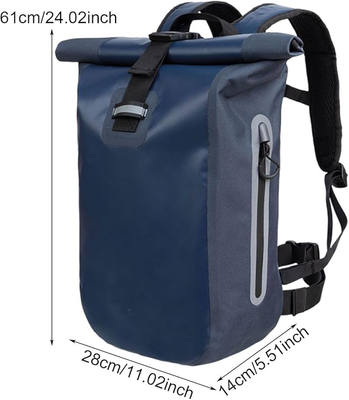 Roll up Top Backpack Waterproof Dry Bag 20 L Pouch Tear Resistant Storage Bag for Kayak Rafting Fishing Ski Sailing