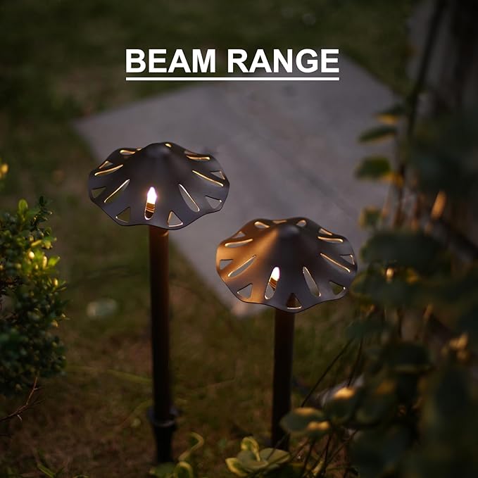 GOODSMANN Landscape Lighting Low Voltage Pathway Lights 2PK Landscape Path Lights 3W LED 180 Lumen Outdoor Walkway Lights Pathway Lights Wired 3000K Warm White with Cable Connectors