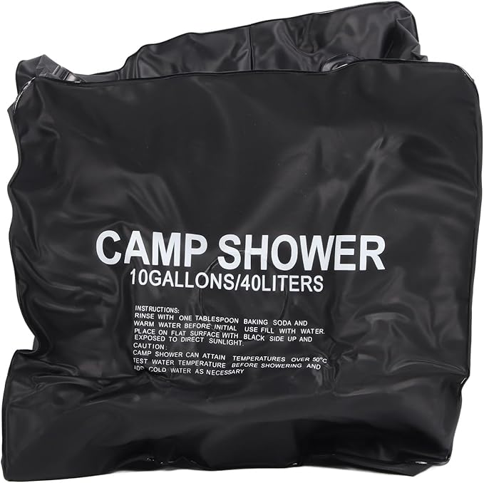 Solar Shower Bag Portable 40L PVC Thickened Outdoor Camping Shower Large Capacity Solar Heating Removable Hose - Convenient for Hiking Beach Traveling