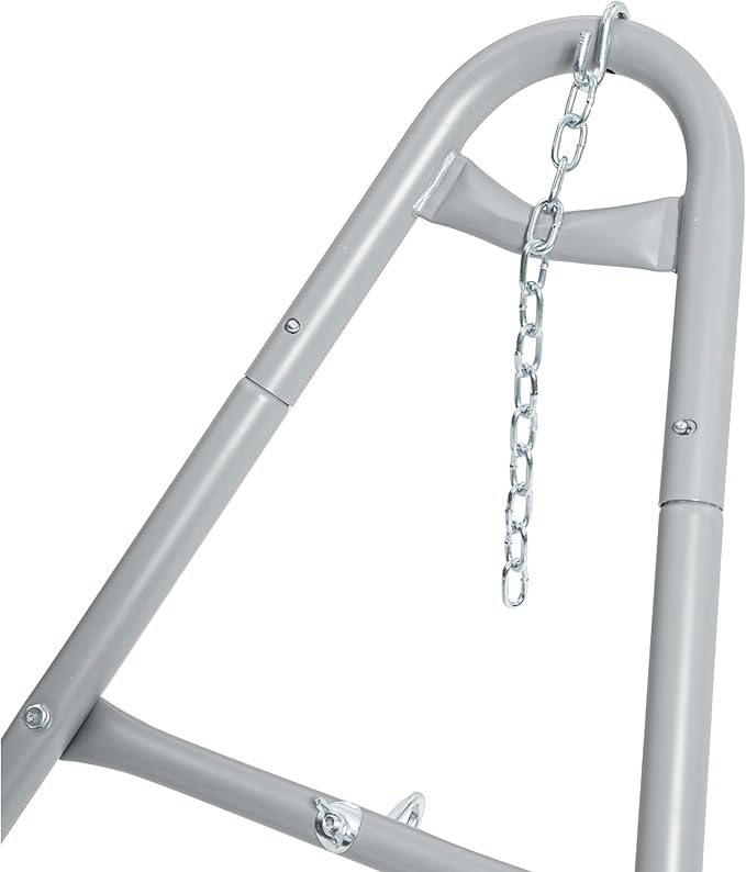 gafete Universal 2 Person Hammock Stand Only 600 lbs Capacity Fits 9 to 14ft Hammocks Adjustable Double Heavy Duty Powder-Coated Steel Stand for Outside Multi-Use (Gray)