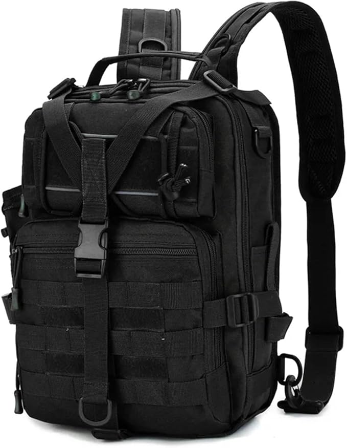 Genérico Backpack Camping Bag Outdoor Travel BagsCompatible For Men Tactical Hiking Trekking Storage Sports(Black Yellow Camo)
