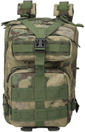 Outdoor Sports Pack Hiking Bag Tactical Rucksack Camo Knapsack Combat Camouflage Tactical Molle 25L 3P Backpack - A-TACS FG