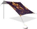 Fleur De Lis Flower Mardi Gras Beach Tent Sun Shelter Set UPF50+ UV Protection 10.5 x 9.19 FT Camping Shade Canopy with Sandbags Sand Anchors Carrying Bag and Others