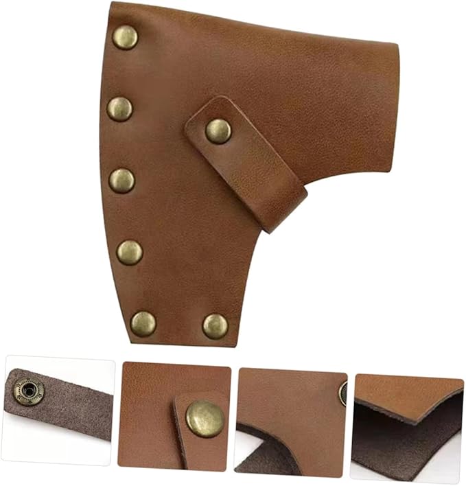 Mipcase 4pcs Leather Hatchet Blade Protector Splitting Axe Cover Portable Camping Axe Sleeve