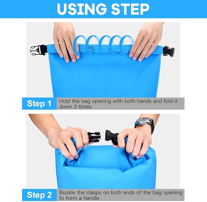 ACAGALA Floating Waterproof Dry Backpack 10L/20L PVC Drifting Bag for Rafting Outdoor Kayak Fishing