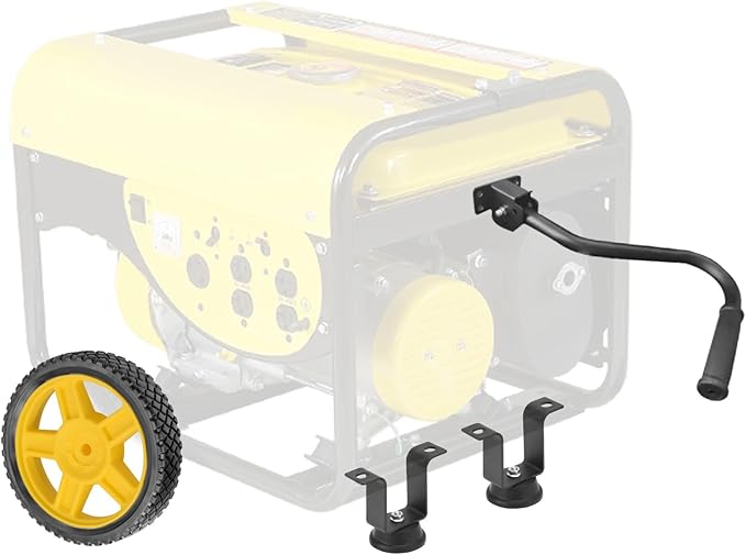 8-Inch Never-Flat Generator Wheel Kit for Predator 4000 6500 8750 Watt Generators Equipped With An Adjustable Handle