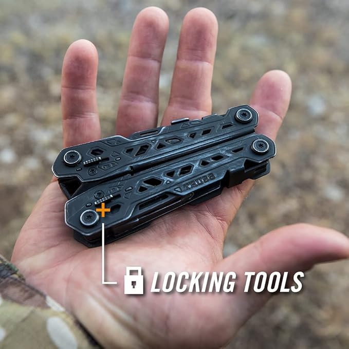 Gerber Gear Truss Multitool Gifts for Men 17-in-1 EDC Needle Nose Pliers includes Pocket Knife Screwdriver and Bottle Opener Accessories Fishing and Camping Gear Black