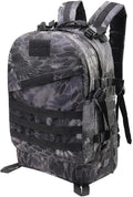 Military Tactical Backpack for Men and Women 3D Assault Pack Bag Rucksack with Molle System Hiking Pack (Python Pattern Black)