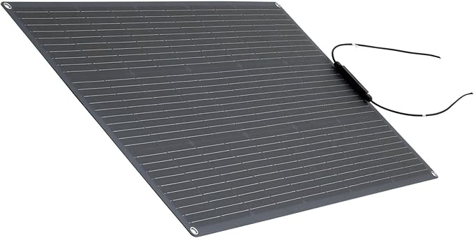 VEVOR Flexible Solar Panel 100W Semi-Flexible Bendable Monocrystalline Solar Panel 23% Efficiency Mono Off-Grid Charger with MC4 Output IP67 Waterproof for Marine RV Car Cabin Curved Surfaces