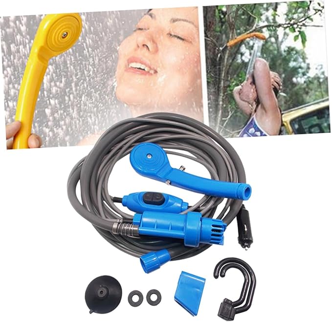 12v Portable Outdoor Shower Kit Camping Shower Dc Cable Hose Water Pump for Travel Pet Outdoor Activities