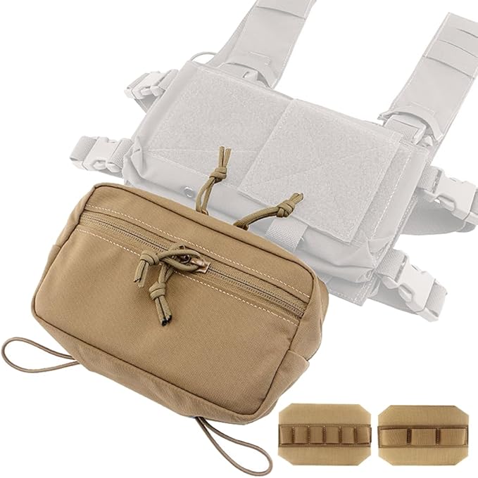 Tactical Storage PouchEDC Admin Sundry Tool BagVest Chest Hanging Expansion Attachment BagAirsoft Hunting Military Multifunctional Utility Gear