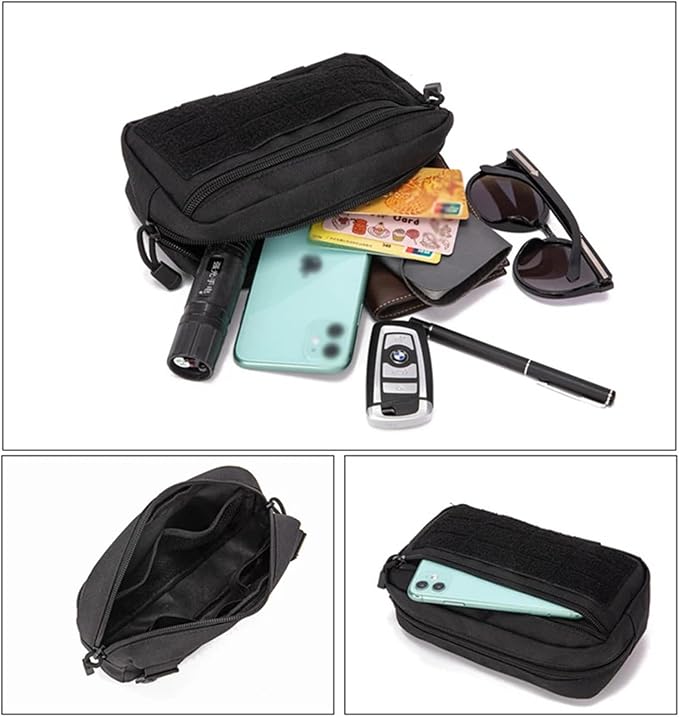 Tactical Molle Pouches Tactical Admin Pouch Compact Utility Gadget Gear Pouch with Cheychain