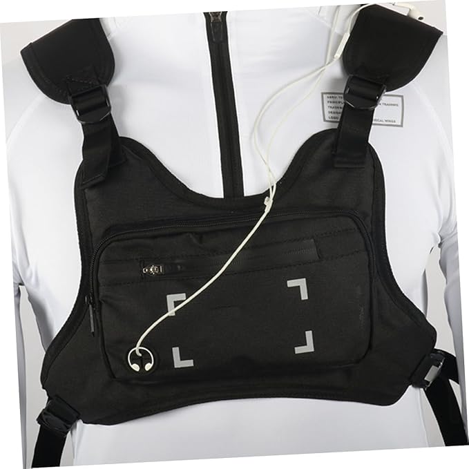Men's Tactical Outdoor Backpack Waterproof Chest Rig Pack Mobile Phone Storage for Hiking and Cycling Random Pattern Design
