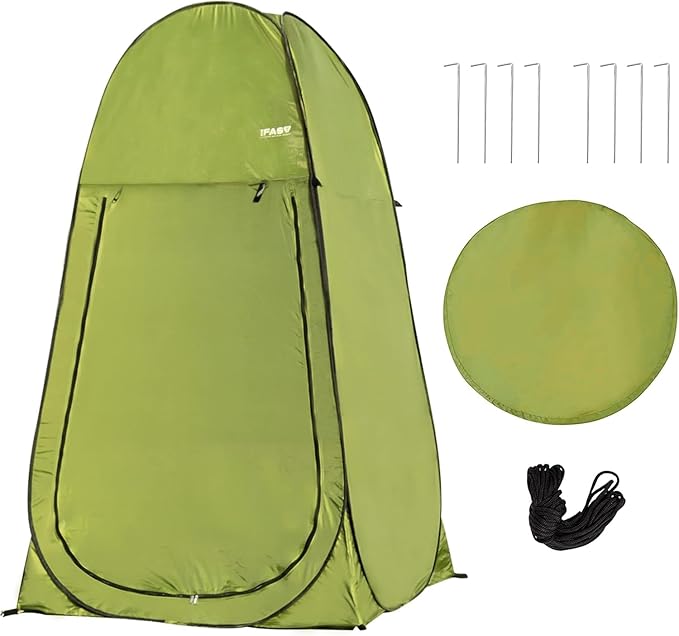 Camping Shower Tent 7FT Instant Pop Up Privacy Tents Portable Toilet Tent Outdoor Dressing Room Foldable Camp Sun for Beach Fishing