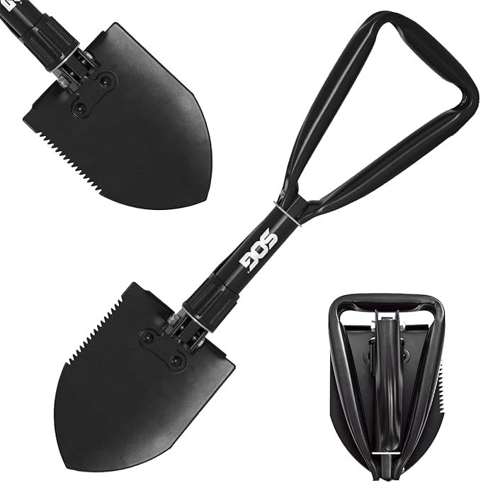 SOG 18-Tool PowerPint Mini Compact Stainless Steel Multi-Tool &amp 18.25 Folding Survival Shovel with Saw Edge and Carry Case
