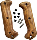 1Pair Wood Scales Replacement with 3 Sets Screws Fit for BK2 and BK9