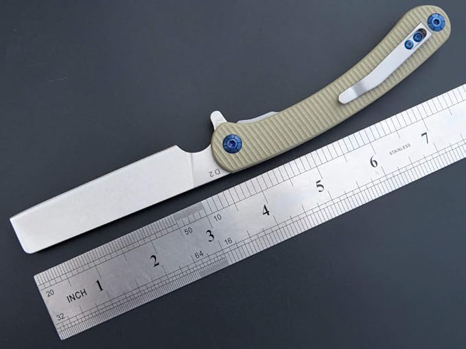 Eafengrow EF939 Folding Pocket Knife with D2 Steel Blade G10 Handle EDC Pocket Folding Knife for Camping Survival and Outdoor (Desert)