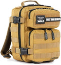 WOLFpak 9L Mini Tactical Backpack for Men &amp Women | Compact Small Everyday Carry Bag for Gym School Travel | Durable Water-Resistant Daypack with Molle System and Patch Panel (Khaki)