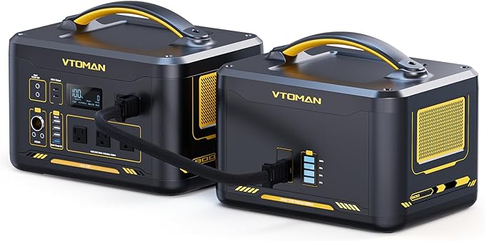 Vtoman 3096Wh Solar Generator with Extra Battery Included 1800W (Peak 3600W) LiFePO4 Battery Power Station for Power Outages RV Camping Emergencies