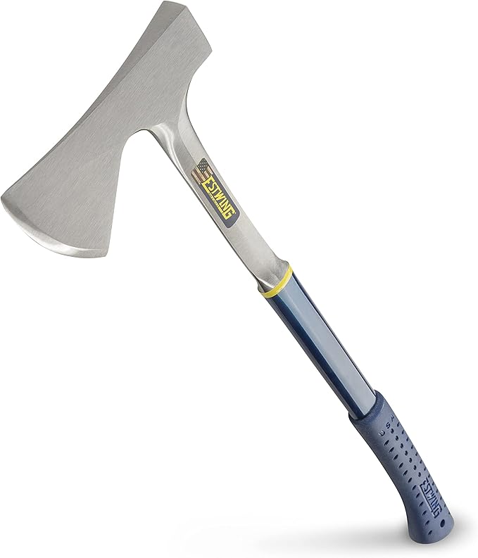 Estwing E6-25A Estwing 14 Blue Camper's Axe &amp E45A ES45A Fixed BladeHunting KnifeOutdoorCamping 26 Blue