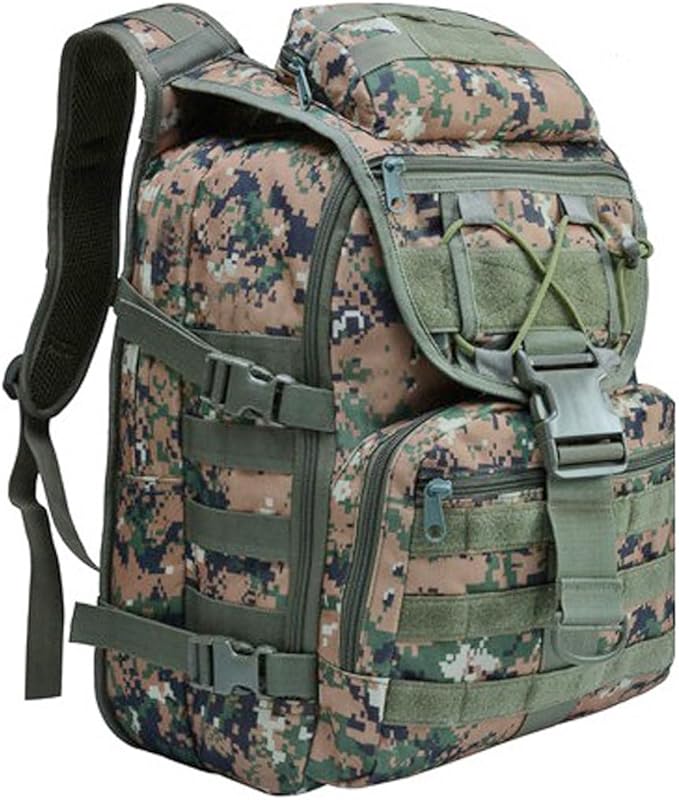 35L Military Tactical Backpacks Molle Army Assault Pack 3 Day Bug Out Bag Hiking Treeking Rucksack (Jungle Digital)