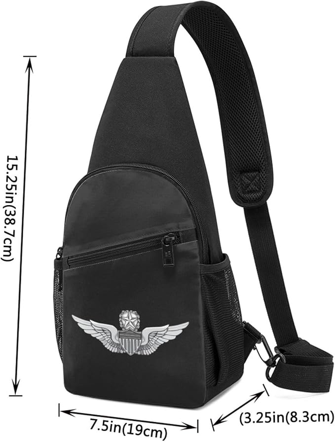 Army Master Aviator Wings Chest Pack Leisure Shoulder Crossbody Chest Bag