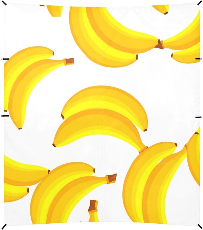 Beach Canopy with Windproof Ropes &amp Sandbags Beach Tent Sun Shade Sun Shelter for Camping Trips Fishing Backyard Fun or Picnics Banana