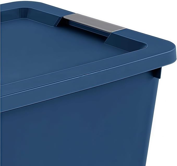 （2 Pack） 20 Gallon Large Storage Bins with Lids Heavy Duty Stackable Plastic Storage Containers Durable Totes for Garage Basement Office Organization