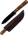 Condor Tool &amp Knife Kephart Knife 4 1/2 Inch W/Leather Sheath - 1075 High-Carbon Steel Blade - Ergonomic Walnut Handle for Precise Control - Ideal for Survival Camping and Outdoor Adventures