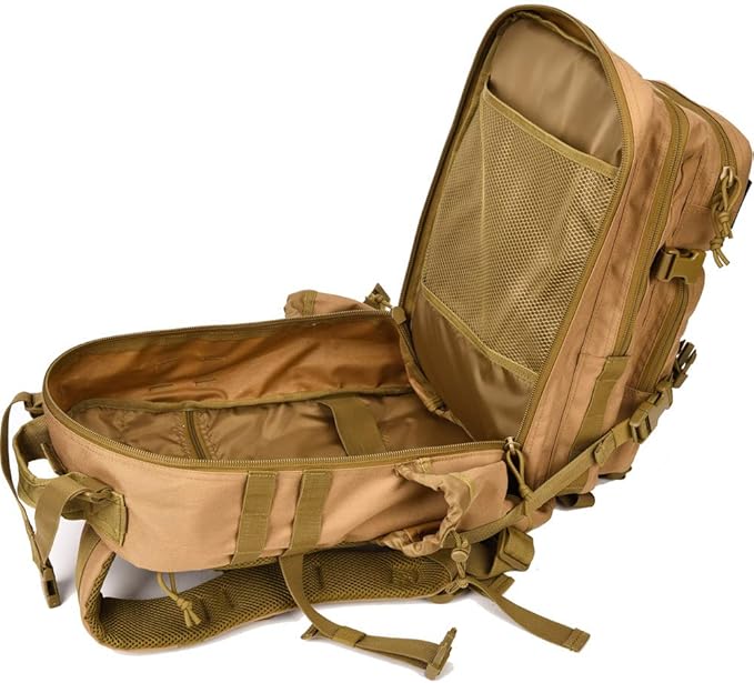 Military Tactical Backpack Small 3 Day Assault Pack Army Molle Bag Backpacks Brown