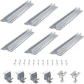 Solar Panel Mounting Brackets Rails Kit Aluminium Solar Panel Brackets for Metal Roof Tin Roof Flat Roof Sheet Roof RV Silver (1-2 Solar Panels )