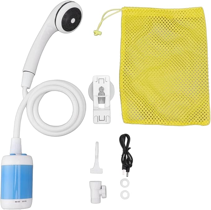 Portable Shower Rubber Hose Wearing a Regulating Valve Camping Shower 1.5 Meters Deep in Water Portable Outdoor Shower for Camping Outdoor