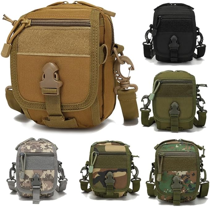 Outdoor Sports Hiking Sling Pack Camouflage Tactical Molle Shoulder Bag - CP