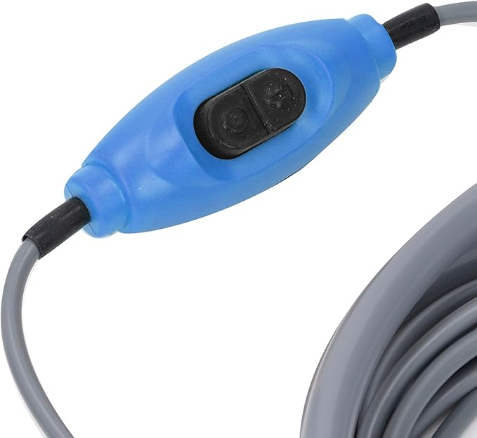 JTLB Adjustable Water Camping Shower Kit Portable Outdoor Camping Shower System with Suction Cup and Hooks for Car Washing Travel (Blue)