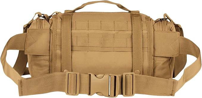 FOX OUTDOOR PRODUCTS Jumbo Modular Deployment Bag | Tactical Shoulder Bag Waist Pack &amp Go-Bag w/ Organizer Pockets &amp Webbing