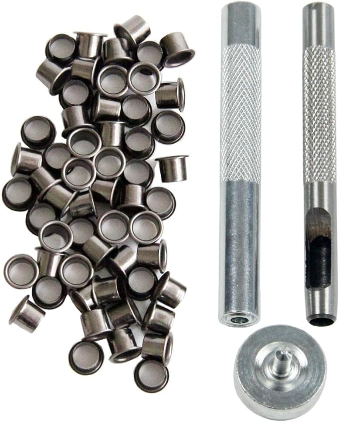 1 Set CNC Eyelet Rivet Punch Installation Tool Fits for Kydex Sheath Knife Case DIY Making Accessory(Medium)