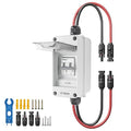 Solar Panel Disconnect Switch 400V DC/AC 20A PV Disconnect Switch Outdoor IP65 More Space Quick Installation for Solar PV Array Homes Battery (400V 20 Amp)