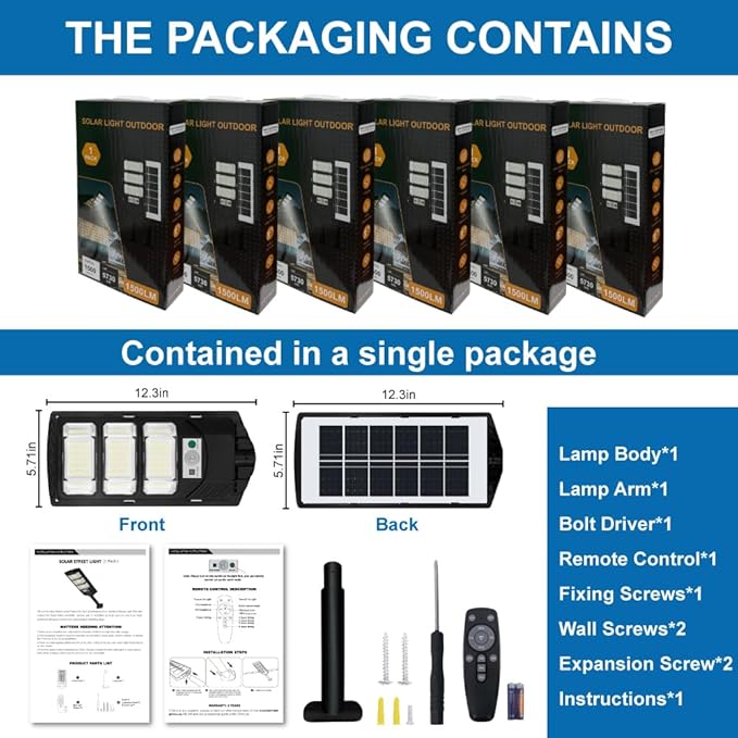 Solar Lights Outdoor Waterproof 6 Pack Solar Flood Street Lights Dusk to Dawn Motion Sensor 6500K LED Security Outdoor Lights with Remote Control for Patio Barn Yard Garage Garden