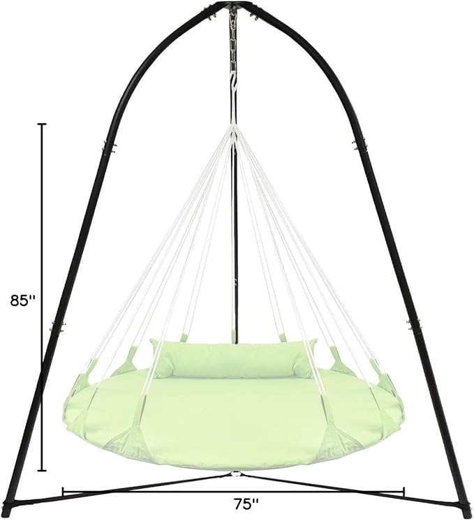 Sorbus Tripod Hanging Chair Stand – 330lbs Capacity Heavy Duty Steel Rust Resistant Adjustable Hammock Frame for Saucer Air Porch Indoor/Outdoor Use – Swing Not Included