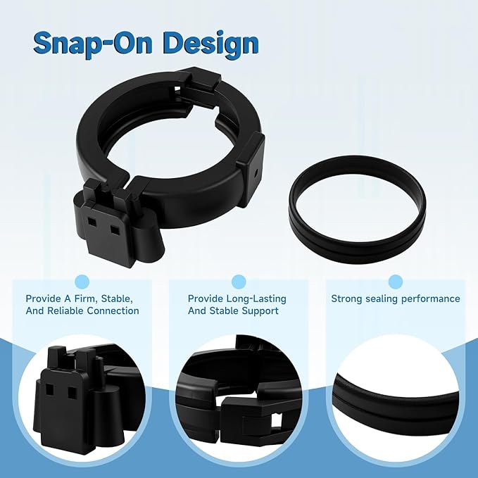 Solar Pool Heater Piping Clamps Compatible with Heliocol Sunstar SwimJoy Swimming Pool Solar Panels Replace#: HC-113（4 Pack）