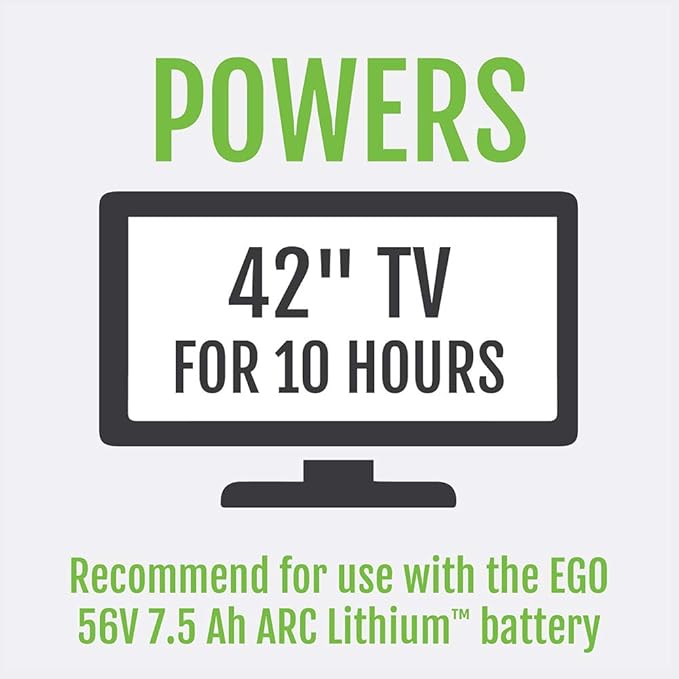 EGO POWER+ Portable Inverter 150W Power Inverter Generator Quiet Battery and Charger Not Included - PAD1500