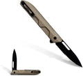 Extrema Ratio - Ferrum T (Mud) Folding Knife Böhler N690 Steel Blade 58 HRC Burnished Finish Smooth Aluminum Handle Ergonomic Design Durable Fixed Blade Italian Craftsmanship