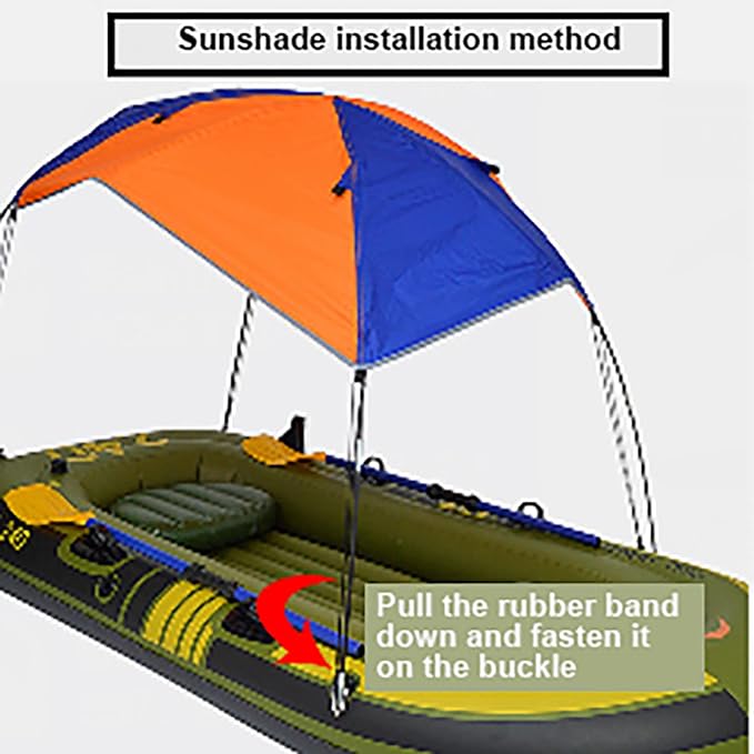 RiToEasysports 2‑4 Persons Kayak Awning CanopyBoat Sun Shade Shelter Sailboat Awning Cover for Camping Fishing