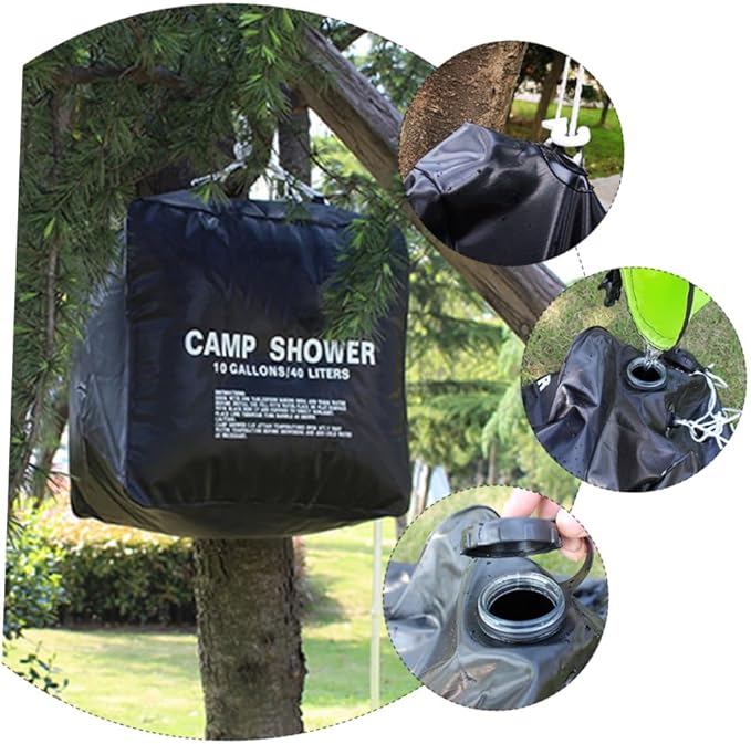 VICASKY Solar Hiking Bag Camping Shower Bag Complete Nozzle Box and Portable Design for Outdoor Bathing