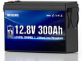 12V 300Ah LiFePO4 Battery Built-in 200A BMS 2026Upgraded Mini Size 15000+ Deep Cycles Lithium Battery with Low-Temp Protection for RV Marine Solar Off-Grid Home Backup (Compact &amp Lightweigh
